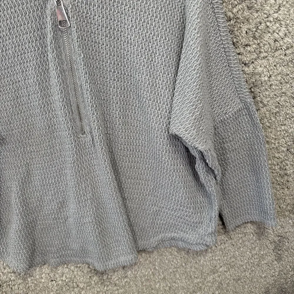 Alfani Woman 1X Knit Sweater Zipper Metallic Blouse Top Dolman Drop Sleeve - Picture 5 of 8